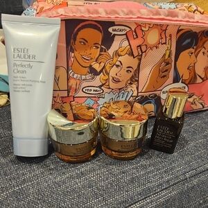 Estee Lauder Skincare Set with Comic-Style Bag NWT